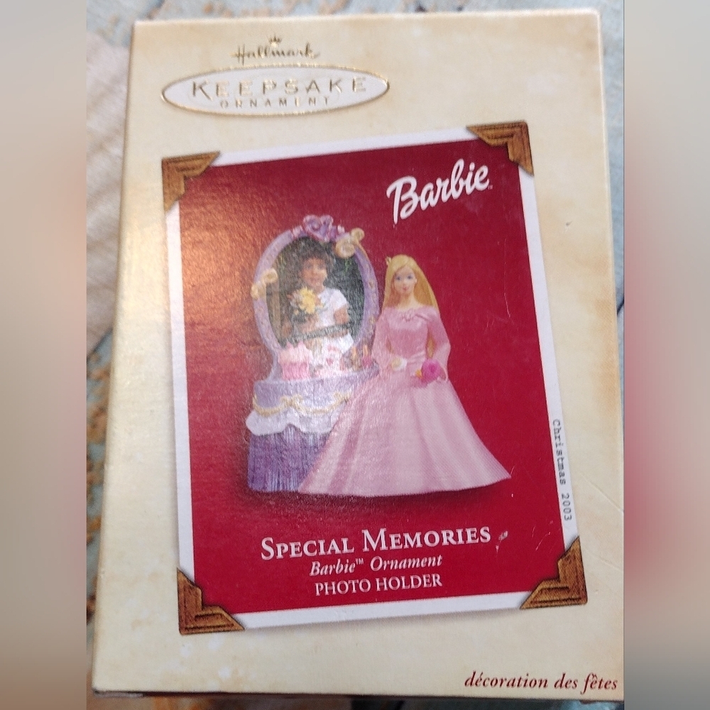 Hallmark Precious Memories Barbie Ornament Photo Holder 2003